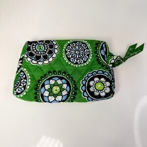Vera Bradley Womens Green Cupcake Zip Top Wristlet Wallet Retired Pattern Pouch
